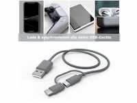 Hama 2in1 Mehrfach USB-Ladekabel USB-Kabel, Micro-USB, USB-C, Standard-USB,...