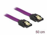 Delock SATA 6 Gb/s Kabel 50 cm violett Computer-Kabel