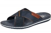 Rieker Pantolette Sommerschuh, Schlappen, Poolslides, mit Kontraststeppung