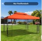 Outsunny Pavillon-Ersatzdach 3 x 4 m, mit Doppeldach, 180 g/m&sup2;, 400 x 400 cm