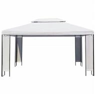 vidaXL Partyzelt Gartenpavillon Wei&szlig; 3&times;4 m