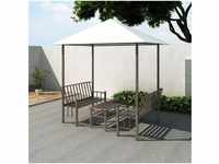 vidaXL Partyzelt Gartenpavillon mit Tisch und Bänken 2,5x1,5x2,4 m