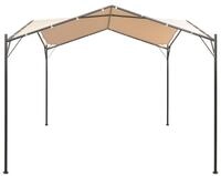 vidaXL Partyzelt Pavilion Partyzelt &Uuml;berdachung 3x3 m Stahl Beige