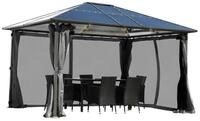 BRAST Pavillon Summerdream Aluminium 3x4m Garten Moskitonetz T&Uuml;V gepr&uuml;ft, mit 4