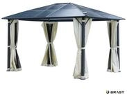 BRAST Pavillon Premium Aluminium Gr&ouml;&szlig;en 3x4m 3,6x4,8m Moskitonetz, mit 4