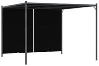 vidaXL Pergola Gartenpergola mit Versenkbarem Dach 3x3 m Anthrazit, BxTxH: