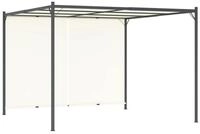 vidaXL Pergola Pergola mit Verstellbarem Dach Cremewei&szlig; 3x3 m Stahl, BxTxH: