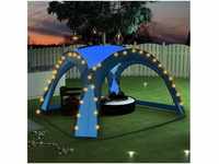 vidaXL Partyzelt Partyzelt mit LED und 4 Seitenwänden 3,6x3,6x2,3 m Blau