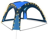 vidaXL Partyzelt Partyzelt mit LED und 4 Seitenw&auml;nden 3,6x3,6x2,3 m Blau