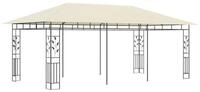 vidaXL Pavillon, Partyzelt mit Moskitonetz 6x3x2,73 m Creme
