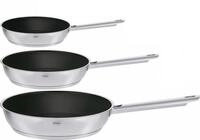 R&Ouml;SLE Pfannen-Set ELEGANCE, 3-teilig, &Oslash; 28 cm, &Oslash; 24 cm, &Oslash; 20 cm, Edelstahl,
