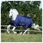 Bucas Pferde-Regendecke Bucas Therapy Turnout 50g - Navy/Orange 140 cm