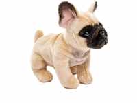Uni-Toys Kuscheltier Französische Bulldogge beige, m/o Leine, 27cm,...