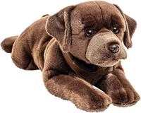 Uni-Toys Kuscheltier Labrador, liegend - braun o. schwarz - 60 cm - Pl&uuml;sch-Hund,
