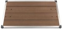 vidaXL Duschwanne Garten-Duschwanne WPC Edelstahl 110 x 62 cm Braun