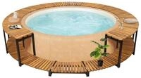 vidaXL Poolleiter Whirlpool-Verkleidung 273x53 cm Akazie Massivholz