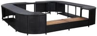 vidaXL Poolleiter NA Whirlpool-Umrandung Quadratisch 268x268x55 cm Polyrattan