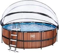 EXIT Framepool inkl. multifunktionaler Poolabdeckung und Sicherheitsleiter (Set,