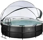 EXIT Framepool inkl. multifunktionaler Poolabdeckung und Sicherheitsleiter (Set,