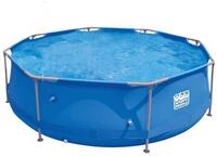 Happy People Pool Stahlrahmenpool mit Filterpumpe blau &Oslash;300x76cm