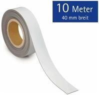 Maul Etiketten Magnetband wei&szlig; 4,0 x 1000,0 cm