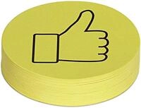 MAUL Moderationskoffer Moderationskarte Daumen 95 mm gelb VE=100 St&uuml;ck