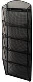 HELIT Zeitungsst&auml;nder helit Wand-Prospekthalter Mesh, A4 hoch, 5 F&bdquo;cher, schwarz