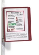 DURABLE F&auml;chermappe Sichttafelsystem Vario Magnet Wall 5 grau 5 Tafeln rot