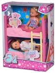SIMBA Anziehpuppe Simba Puppe Evi Love 2 Floor Bed 2 Puppen Nachthemd Bett...
