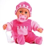 Bayer Babypuppe First Words Baby, pink (3-tlg), mit Schlafaugen und Babyger&auml;uschen
