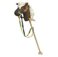 goki Steckenpferd Jumper, 96 cm, mit Holzstab, Pferdekopf