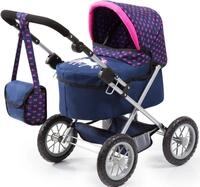 Bayer Puppenwagen Trendy, blau/Einhorn, mit Wickeltasche