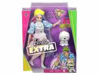 Barbie Extra Puppe schimmernder Look mit Hündchen (GVR05)