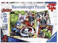 The AVENGERS Puzzle Puzzle Box 3 x 49 Teile Marvel Avengers Ravensburger...