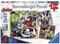 Ravensburger Puzzle Ravensburger Puzzle Avengers 3x49 Teile, Puzzleteile