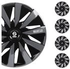 OMAC Radkappen Sparco 14 Zoll Roma Silber Grau 4tlg, (4-St) Einfache...