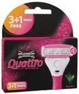 Wilkinson Rasierklingen Quattro For Women Rasierklingen Ersatzklingen (3+1) Aloe Vera