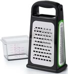OXO Good Grips Multireibe, Edelstahl, Vierkantreie, inkl. Zestenrei&szlig;er