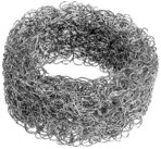 WENKO Schwamm Kalkf&auml;nger "Hexi" Metall Edelstahl &Oslash; 4 cm, 2 cm