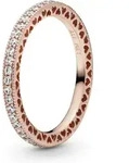 Pandora Fingerring Pandora Funkeln und Herzen Ring 180963CZ Damenring 48
