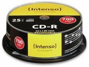 Intenso CD-Rohling 25 Intenso Rohlinge CD-R 80Min 700MB 52x Spindel