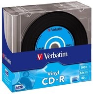Verbatim CD-Rohling 10 Verbatim Rohlinge CD-R Vinyl 80Min 700MB 52x Slimcase