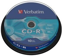 Verbatim CD-Rohling 10 Verbatim Rohlinge CD-R Extra Protection 80Min 700MB 52x