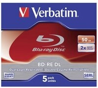 Verbatim Blu-ray-Rohling 5 Verbatim Rohlinge Blu-ray BD-RE Dual Layer 50GB 2x