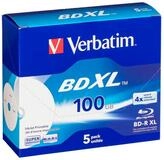 Verbatim Blu-ray-Rohling 1x5 BD-R Blu-Ray 100GB 4x Speed wide printable JC