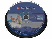 Verbatim Blu-ray-Rohling BD-R 25 GB 6x 10er Pack bedruckbar Spindel, Bedruckbar