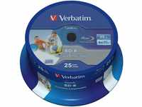 Verbatim Blu-ray-Rohling Blu-ray BD-R SL 25GB 6x 25er bedruckbar, Bedruckbar,