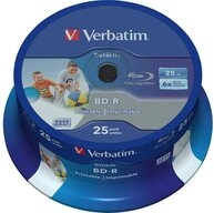 Verbatim Blu-ray-Rohling 25 Verbatim Rohlinge Blu-ray BD-R full printable 25GB...