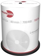 PRIMEON CD-Rohling 100 Primeon Rohlinge CD-R silver protect disc 80Min 700MB 52x