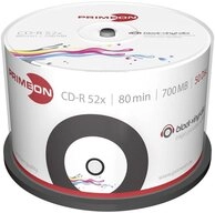 PRIMEON CD-Rohling CD-R 700MB 52x Black-Vinyl-Disc 50er Cakebox 2761107, Vinyl,